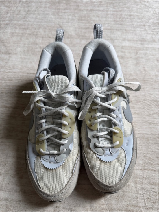 Nike Shoes - Cream and Light Gray Retro Mesh Sneakers